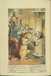 Dame Trot watches her cat make tea