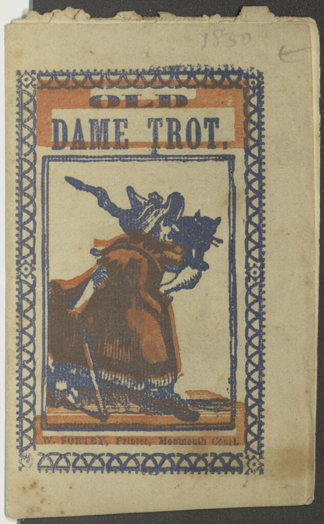 Cover image: Dame Trot walks, carrying the cat on her shoulder.