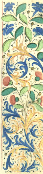floral border, right