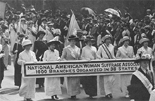 National American Woman Suffrage Association March, New York, May 3, 1913.  C.C. Catt Albums, Bryn Mawr College Library
