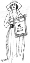 The President in the Fight. The Suffragist, Saturday October 19, 1918, Bryn Mawr College Library