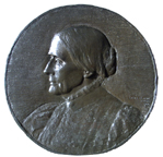 Susan B. Anthony medallion, Leila Usher.  Bryn Mawr College Collections
