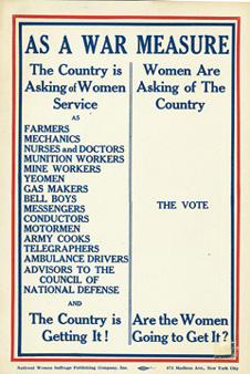 NAWSA broadside c. 1918. Women's Suffrage Ephemera Collection, Bryn Mawr College Library