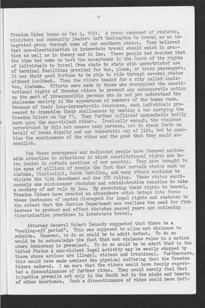 Letter From a Freedom Rider